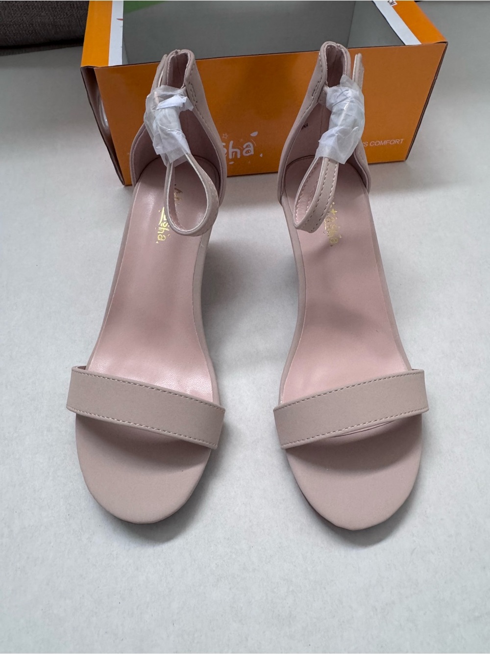 Girls Nude Sandals with Heels - Size 1